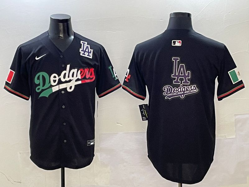 Men Los Angeles Dodgers Blank Black Mexico Second generation Nike 2025 MLB Jersey style 23->los angeles dodgers->MLB Jersey
